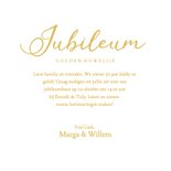 Uitnodiging voor jubileum feest met gouden hartjes 3