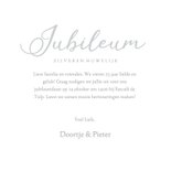 Uitnodiging voor jubileum met zilveren hartjes simpel 3