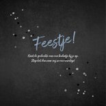 Uitnodiging vormsel jongen confetti foto krijtbord 2