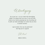 Uitnodiging vormsel waterverf takje en goud spetters 3