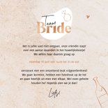 Uitnodiging vrijgezellenfeestje team bride roze marmer koper 3