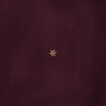 Uitnodiging zakelijke kerst paars sneeuwvlokjes goudlook Achterkant