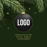 Uitnodiging zakelijke kerstlunch goud sterren dennentakjes 2