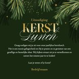 Uitnodiging zakelijke kerstlunch goud sterren dennentakjes 3