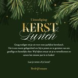Uitnodiging zakelijke kerstlunch goud sterren dennentakjes 3