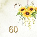 Uitnodiging zonnebloemen 60 jaar 2