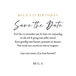 Uitnodigingskaart feestje disco foto save the date confetti  3