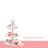 Uitnodigingskaart High Tea taartenstandaard 2