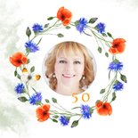 Uitnodigingskaart klaprozen en korenbloemen 2