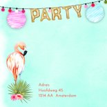 Uitnodigingskaart tropical party 2