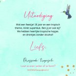 Uitnodigingskaart tropical party 3