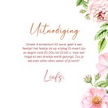 Uitnodigingskaart verjaardag met rozen 3