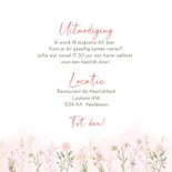 Uitnodigingskaart zestig jaar in aquarel met pastelbloemen 3