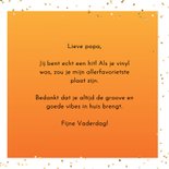 Vaderdag kaart met muziekthema eigen foto op vinyl record 3