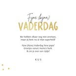 Vaderdag kaart papa to be goud confetti foto 3