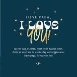 Vaderdagkaart best dad ever sterretjes goud i love you 3