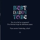 Vaderdagkaart best daddy to be sterren stoer typografisch 3