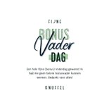 Vaderdagkaart fijne bonusvaderdag typografisch 3