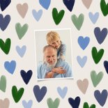 Vaderdagkaart liefste opa blauw groene harten 2