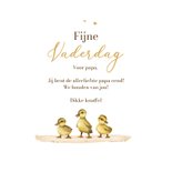 Vaderdagkaart liefste papa eendjes dieren kinderen 3