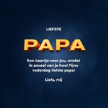 Vaderdagkaart PAPA donkerblauw met rode hartjes 3