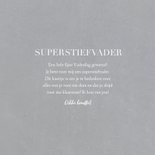 Vaderdagkaart 'super stiefvader' met grote foto en tekst 3