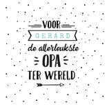 Vaderdagkaart voor opa  met handlettering tekst en naam 2