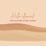 Vakantiekaart campervan met palmbomen 3