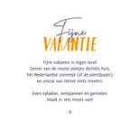 Vakantiekaart fijne vakantie Nederland eigen land 3