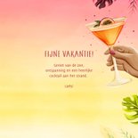 Vakantiekaart fijne vakantie proost cocktails 3