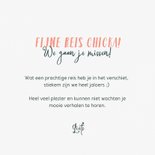 Vakantiekaart fleurig met bloemen hartjes en eigen foto 3