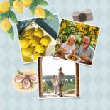 Vakantiekaart Italië fotocollage Sicilië citroenen 2