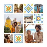 Vakantiekaart mediterraans tegeltjes fotocollage zomer 2