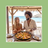 Vakantiekaart mediterraans tegeltjes sinaasappels fotokaart 2