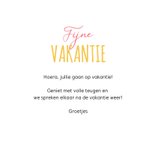 Vakantiekaart tropisch ananassen flamingo's ballonnen 3
