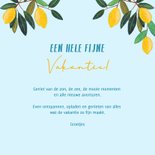 Vakantiekaart zonnige kust met strand en mediterrane sfeer 3