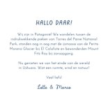 Vakantiekaart zuid amerika pinguin winter bergen Patagonië 3