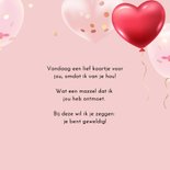 Valentijn hartjes en confetti 3d ballonnen met eigen foto 3