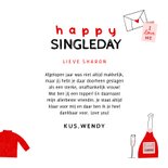 Valentijnskaart happy singleday tips illustratie rood roze 3