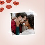 Valentijnskaart ik wil met je zoenen kusjes corona roze 2