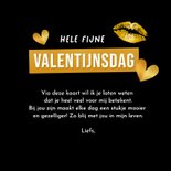 Valentijnskaart met kus door de brievenbus gouden hartjes 3