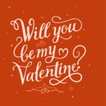 Valentijnskaart met sierlijke typografie 2