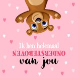 Valentijnskaart schattig beertje zegt I love you so much 2