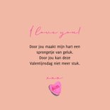 Valentijnskaart snoep hart oftewel sweetheart 3