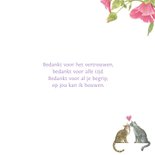 Valentijnskaart vol bloemen met 2 katten in de hoofdrol 3