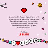 Valentijnskaart vriendschapsarmbandjes best friends 4 ever 3