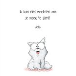 Valentijnskaart witte hond I really woof you 3