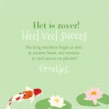 Veel succes kaart met illustratie van Koi karpers 3