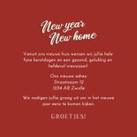 Verhuiskaart kerst deur met kerstkrans new year new home 3