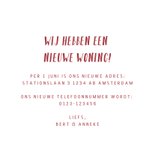 Verhuiskaart met huizen en flats en slingers 3